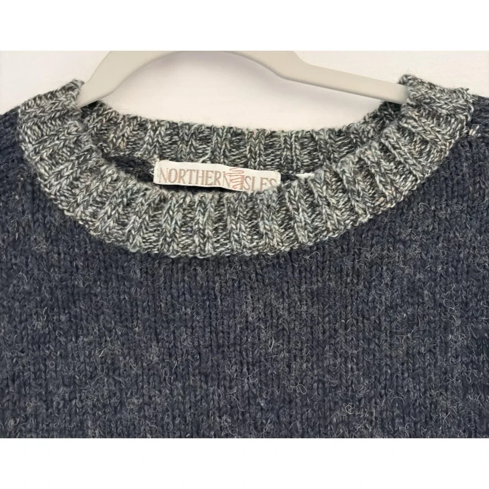 Northern‎ Isles Mens Sweater Vintage Argyle 90s Y2K Pullover Crew  XL